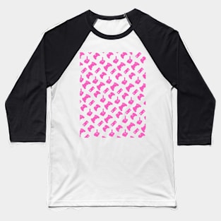 Gamer in Pink Baseball T-Shirt